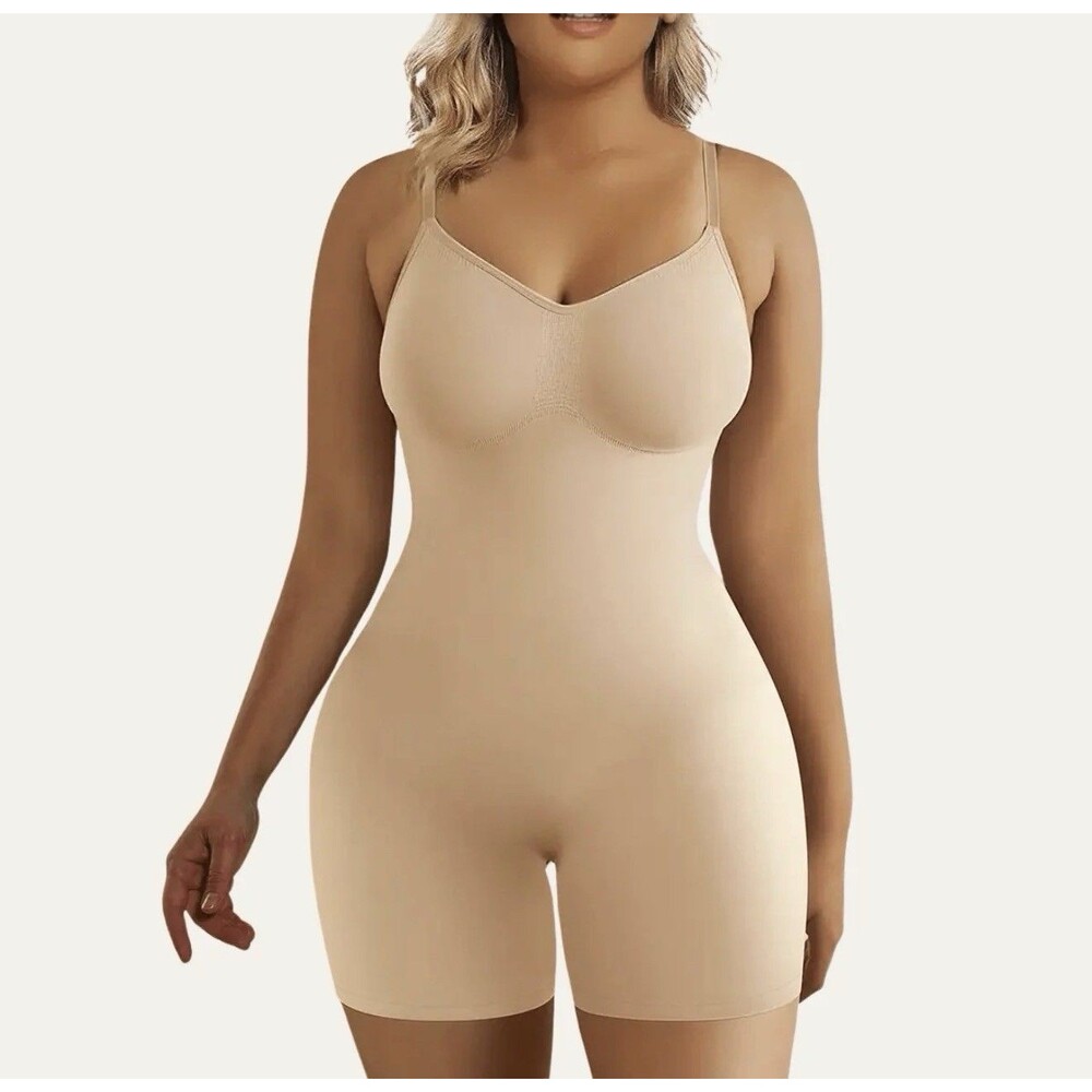 SHAPERX Seamless Adjustable Straps Tummy Control Shorts Bodysuit Sz 2XL/3XL New